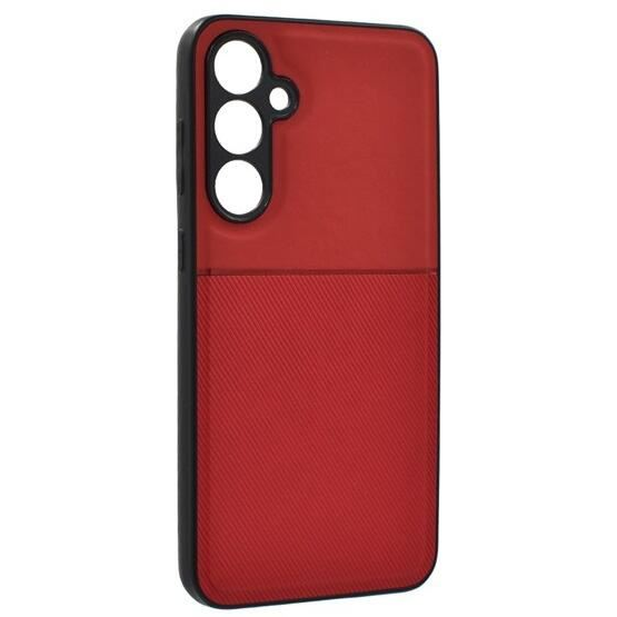 Gigapack Samsung Galaxy A35 5G (SM-A356) mágneses, bőr hatású, csíkos mintás tok piros (GP-154994)