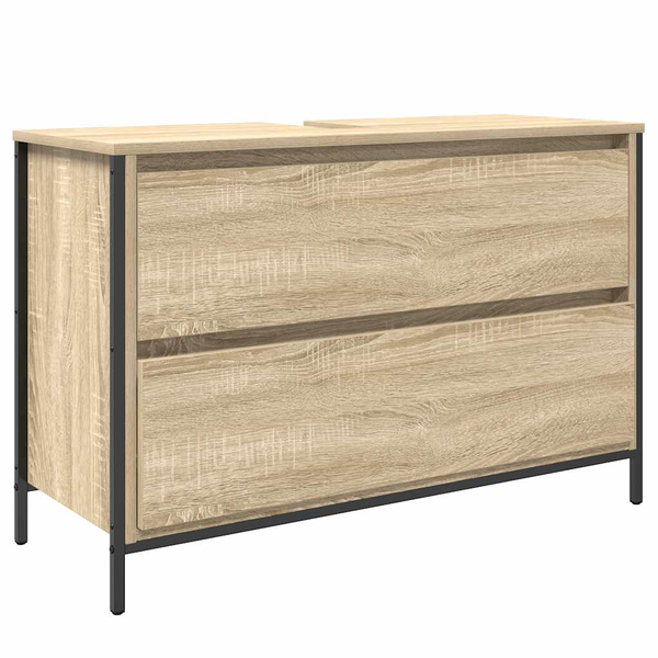 sonoma tölgy fürdőszobai mosdószekrény fiókokkal 90x34,5x60 cm