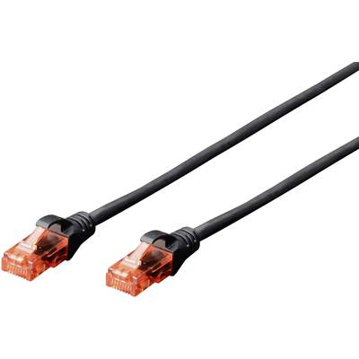 DIGITUS Patchkabel Cat6  U/UTP 2xRJ45  5.0m schw Hebelschutz Polybeutel