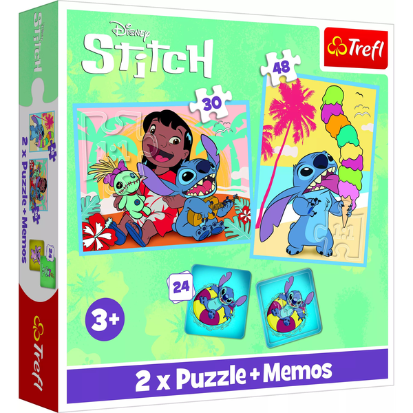 PUZZLE TREFL 2IN1 MEMO MOOMIN DISNEY STITCH LILO