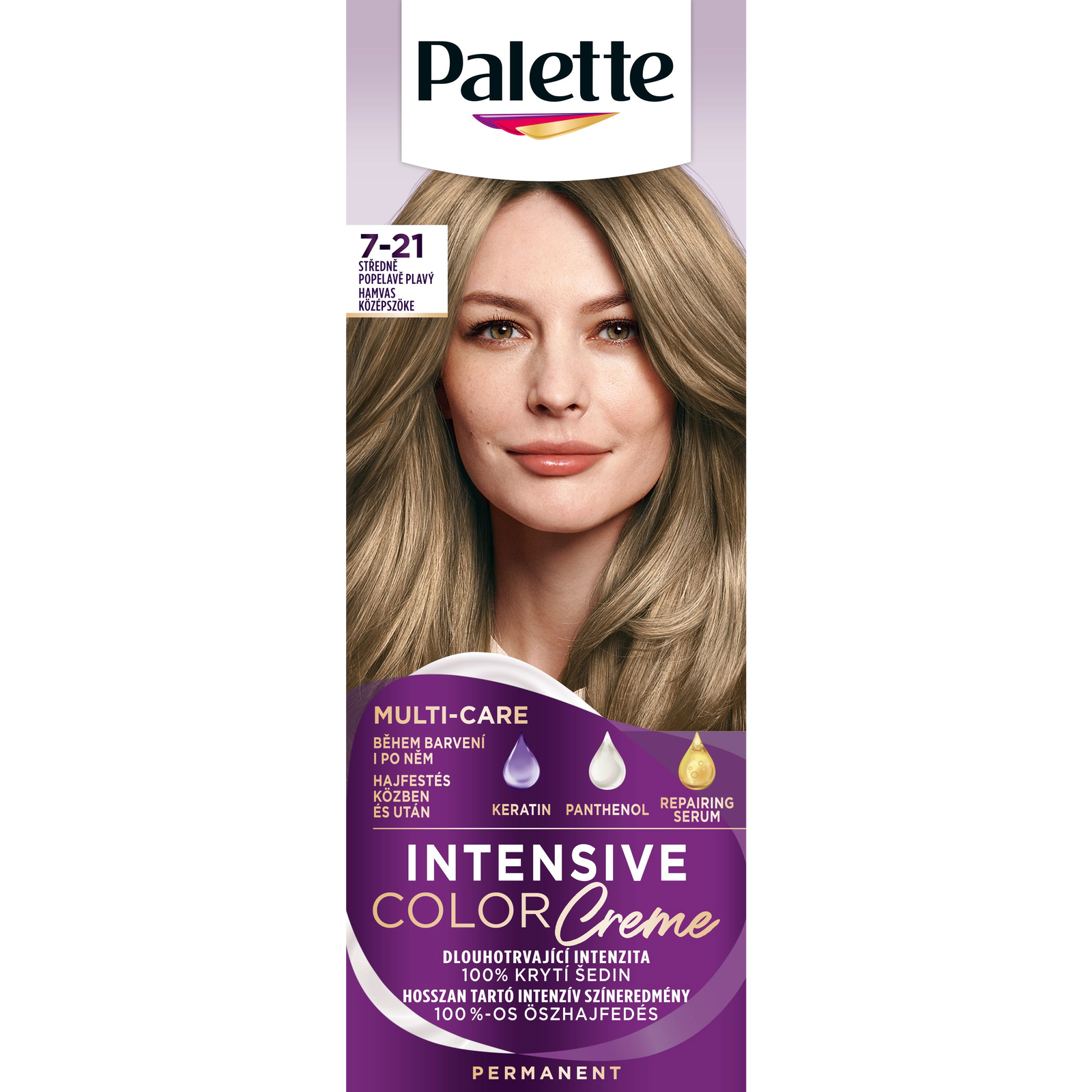 SCHWARZKOPF PALETTE Intensive Color Creme 7-21 Hamvas középszőke 50 ml (9000101677461)