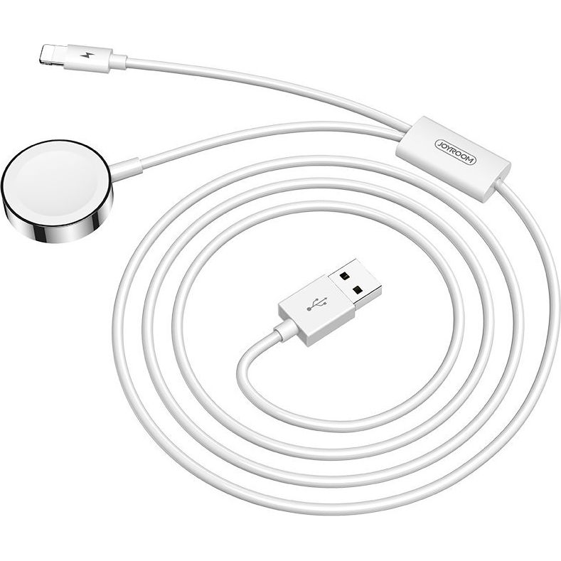 Cable USB 2in1 to Apple Smart Watch 1.5m Joyroom S-IW002S (white) (6941237150912)
