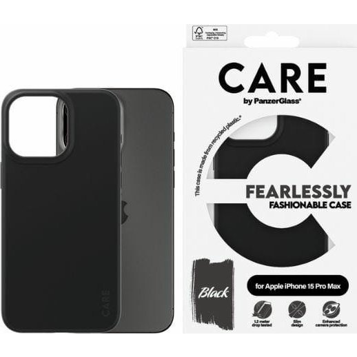 PanzerGlass Fearlessly Fashionable iPhone 15 Pro Max Telefon tok - Fekete (1432)