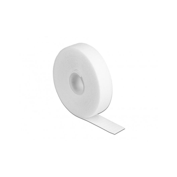 DELOCK Klettband auf Rolle L 3 m x B 20 mm weiß