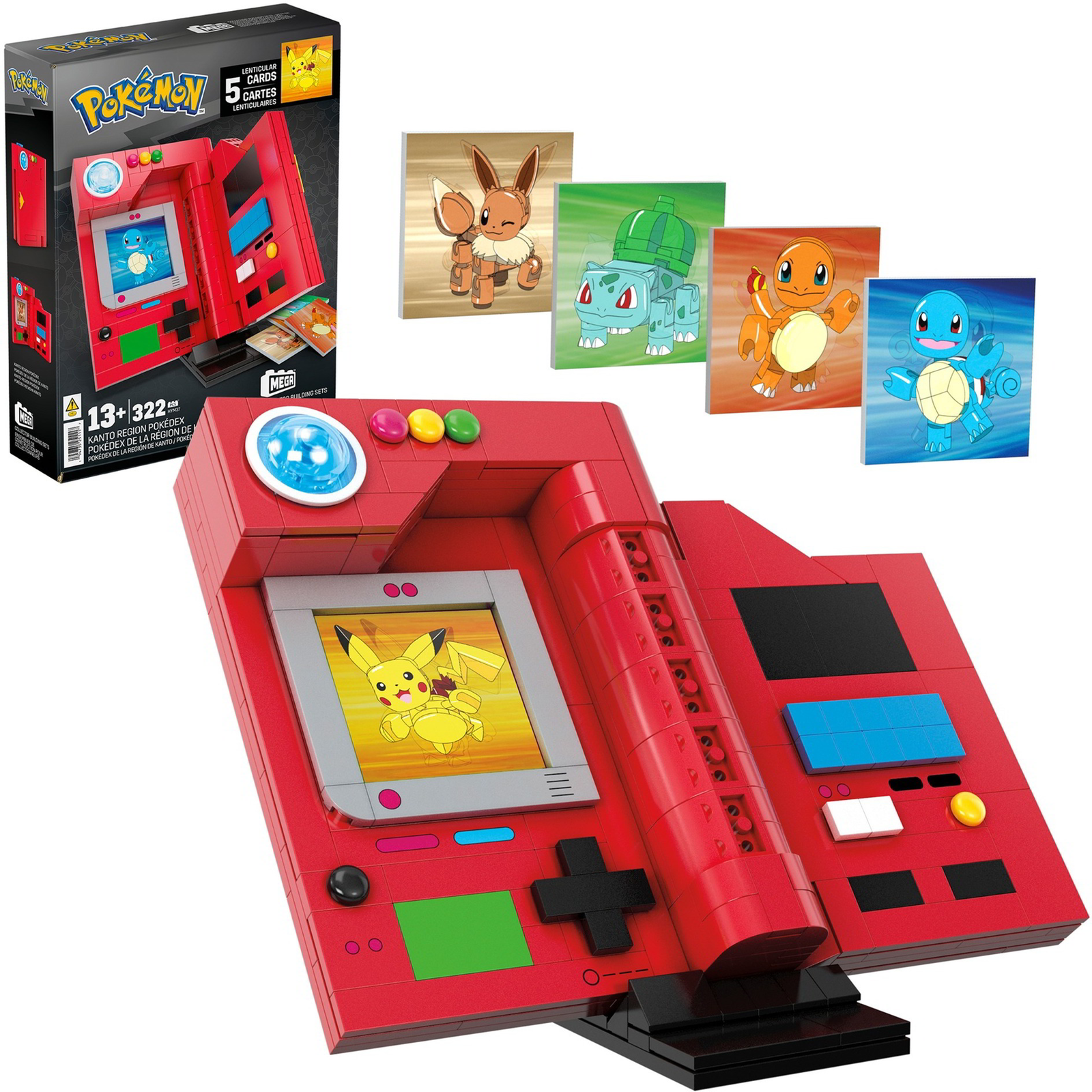 Mattel HYM37 MEGA Pokémon Kanto régió Pokédex építőkészlet (HYM37)