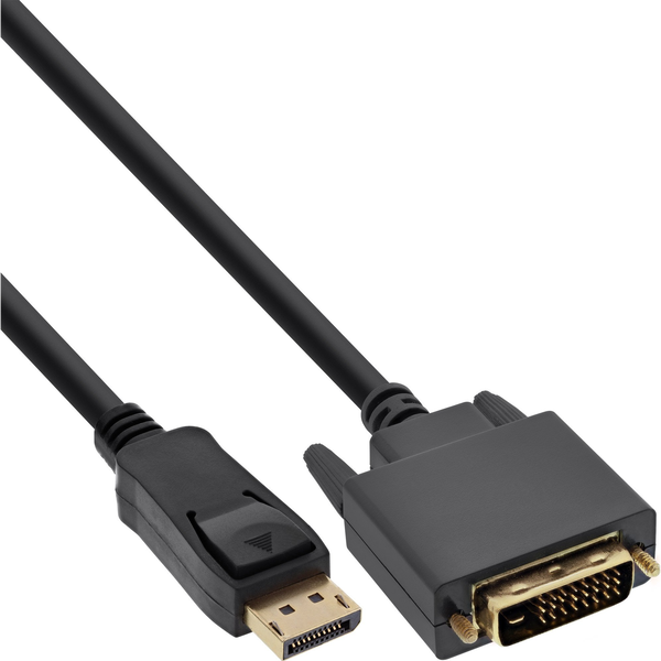 InLine 17112 adaptér na video kábel 2 m DVI-D DisplayPort Čierna