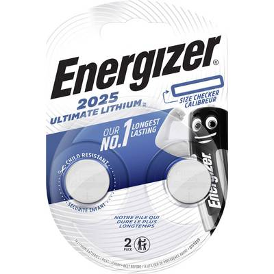2 Pilas Litio Alto Rendimiento CR2025 Energizer