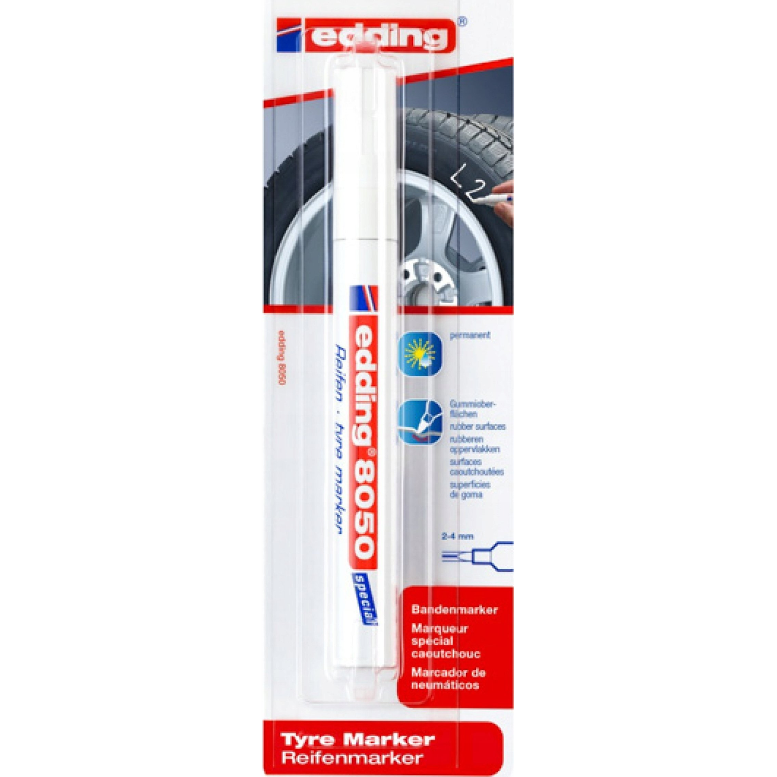 Edding Reifenmarker 4-8050-1-4049 Abroncsjelölő Fehér (707006)