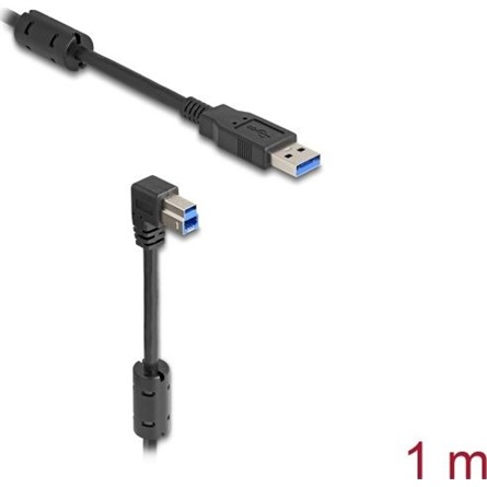 Delock USB 5 Gbps Kabel Typ-A Stecker zu Typ-B Stecker 90° unten gewinkelt 1 m