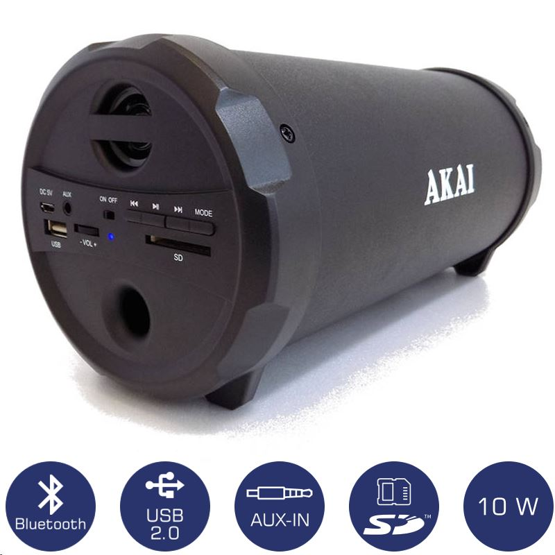 Akai ABTS-12C Bluetooth hangszóró fekete (ABTS-12C)