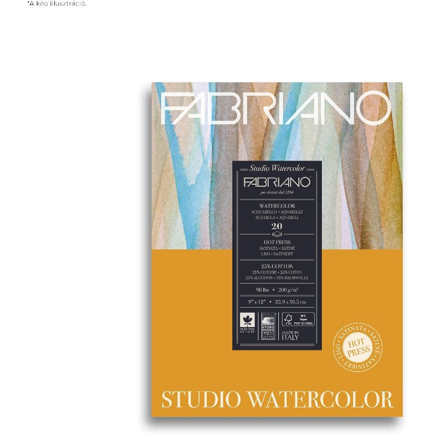 Fabriano Watercolour Studio 20lapos 22,9x30,5cm akvarell tömb (19202002)