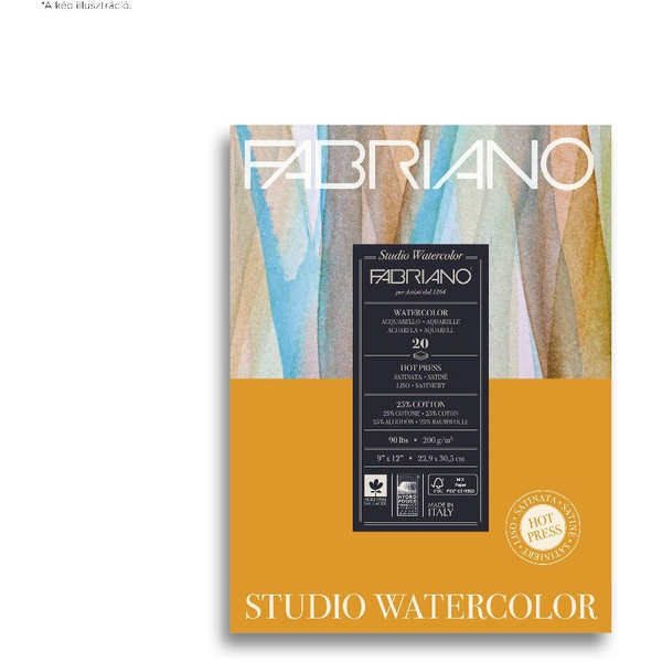 Fabriano Watercolour Studio 20lapos 22,9x30,5cm akvarell tömb