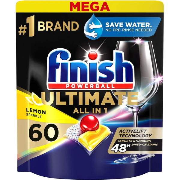 Finish Ultimate All in One Lemon Sparkle mosogatógép tabletta 60db (5908252001224)