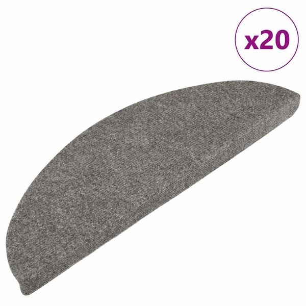 Covorașe scară autoadezive 20 buc Gri 56x17x3 cm