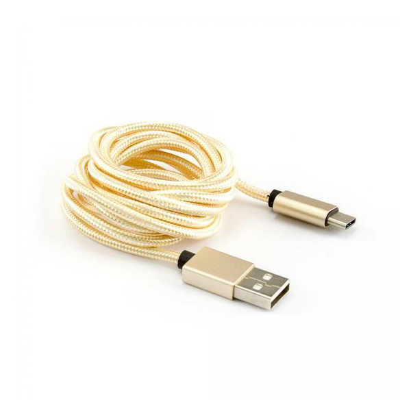 SBOX USB-TYPEC-15G USB-A apa - USB-C apa Kábel - Arany (1.5m)