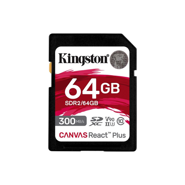Card de memorie, Kingston, SD Canvas React Plus de 64 GB, SDXC Clasa 10 UHS-II U3