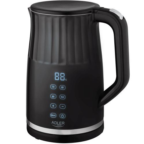 Fierbător electric Adler AD 1350 1,7 l, afișaj LED, negru