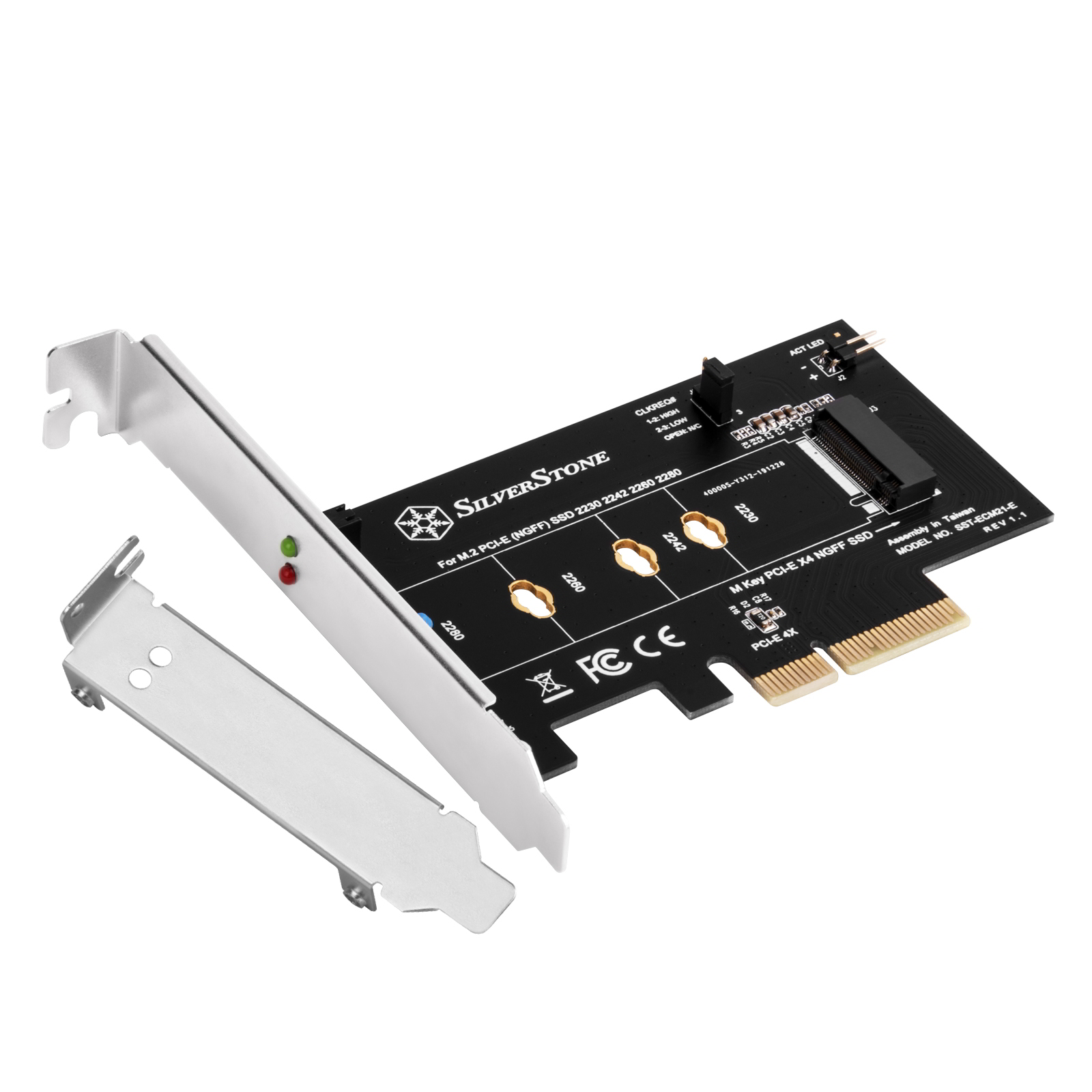 SilverStone ECM21-E M.2 PCIe/NVMe port bővítő PCIe kártya (SST-ECM21-E)