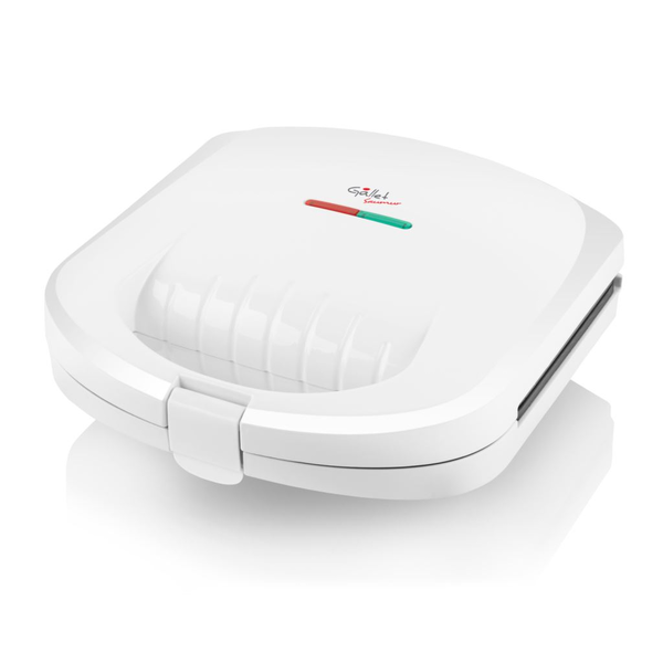 Sandwich maker GALLET SAUMUR CRO625, 800 W, 4 sandwich-uri triunghiulare, alb