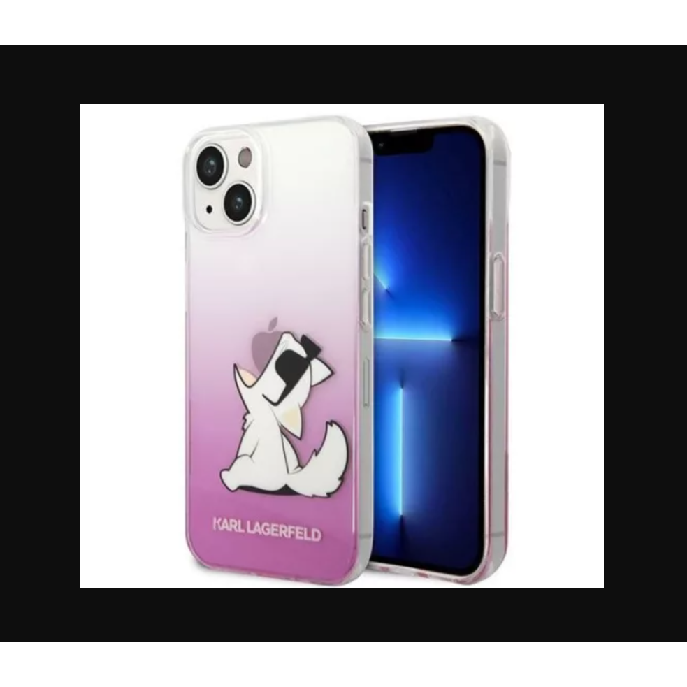 Karl Lagerfeld Apple iPhone 14 Plus Hátlapvédő Tok - Rózsaszín (KLHCP14MCFNRCPI)
