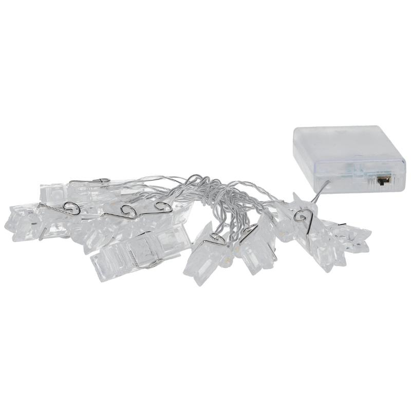 Tesla - dekoratív láncos kampók, 10LED, warm white (VOBA1MI1)