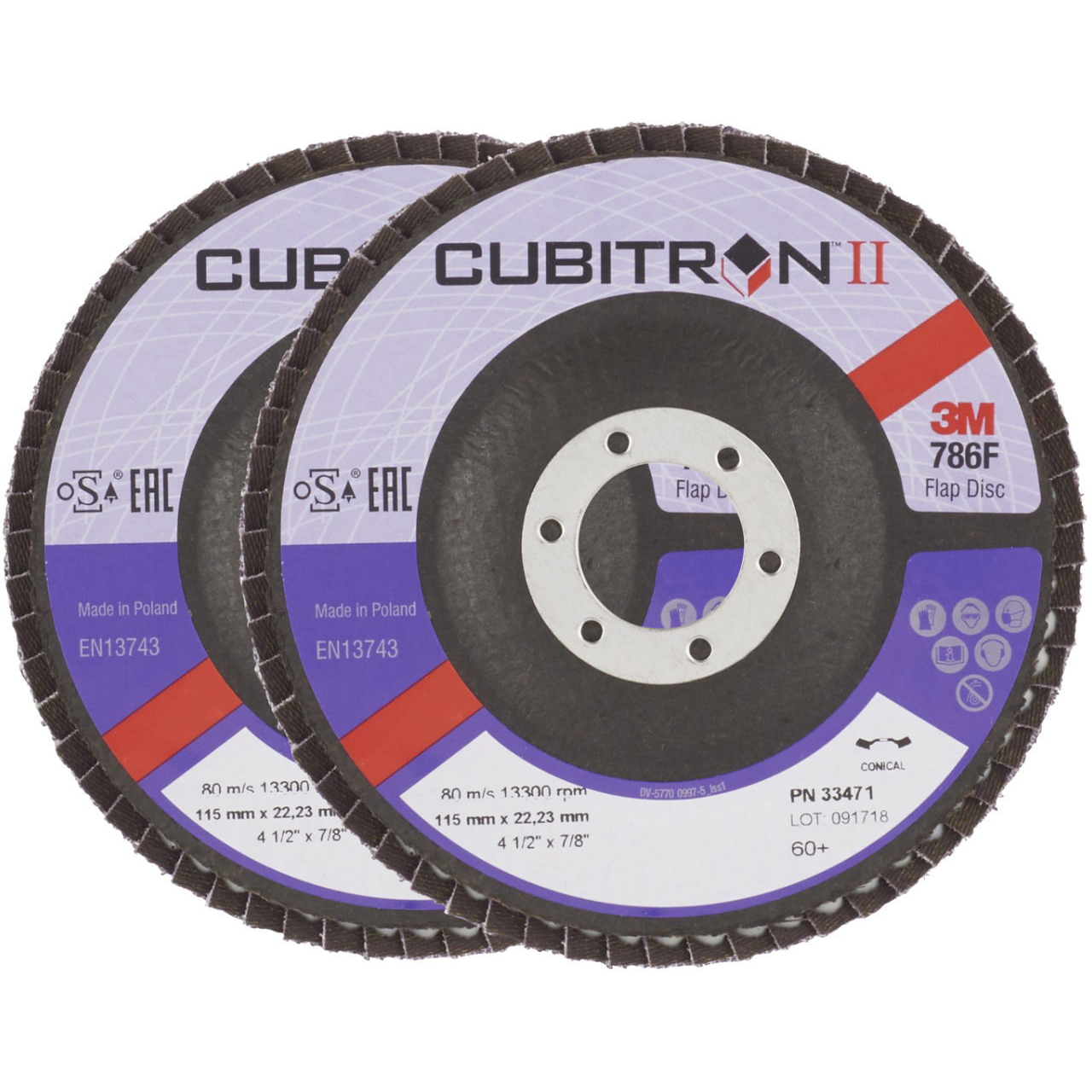 3M Cubitron II lamellás tárcsa, átmerő 115 mm, szemcseméret 60+, 2 db (7100101808)