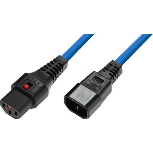Microconnect MC-C13C14LOCK-2MB cavo di alimentazione Blu 2 m Accoppiatore C13 Accoppiatore C14