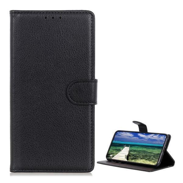 Tok álló, bőr hatású (FLIP, oldalra nyíló, asztali tartó funkció, prémium) FEKETE [Honor 50] (5996591109046)