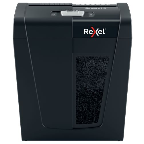 Rexel Secure X8 Iratmegsemmisítő Konfetti Vágás 8 Lap Fekete (2020123EU)