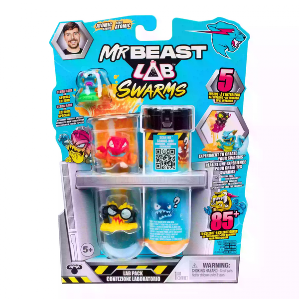 Moose Toys Mr. Beast Lab Swarms Szörnylabor kémcső 5 darabos figura szett 2. széria