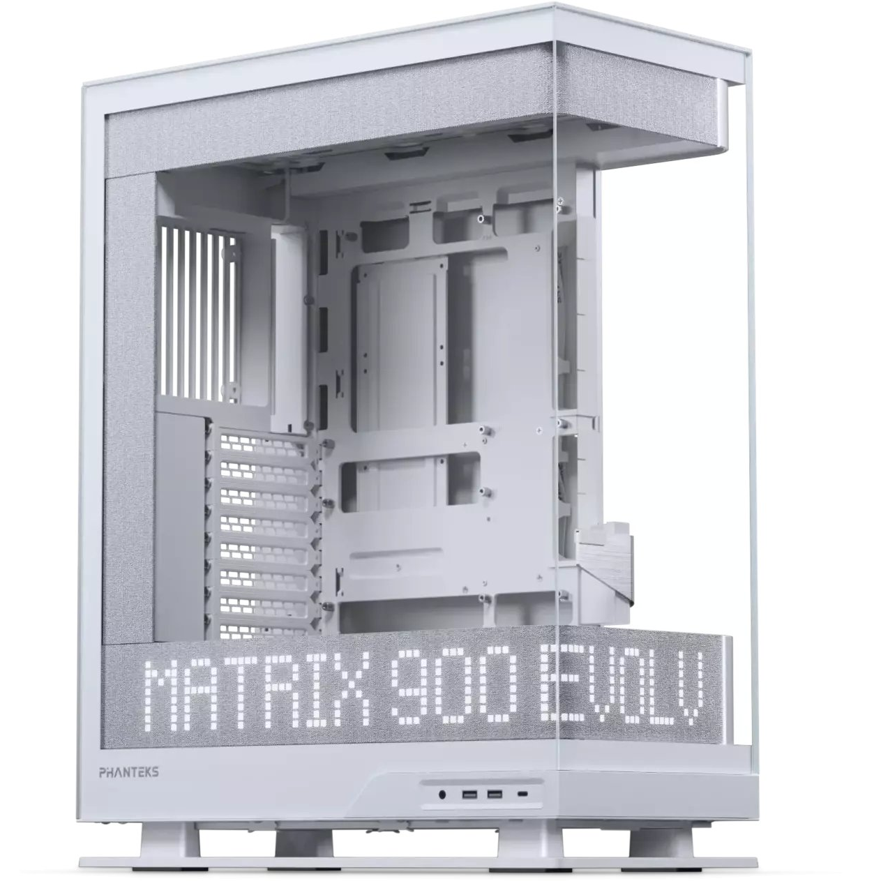Phanteks Evolv X2 Matrix számítógépház - 900 LED-es mátrix-kijelző, E-ATX, elöl-oldalt edzett üveg, fehér (PH-ES524XM_DMW01)