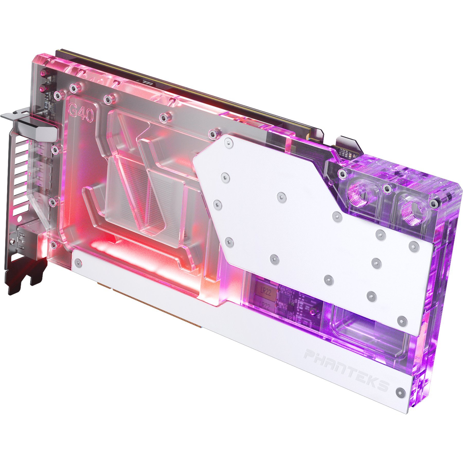 PHANTEKS Glacier G40 Asus GPU Block for Asus ROG Strix / TUF - Matte White (PH-GB4090AS_MW01_BP)