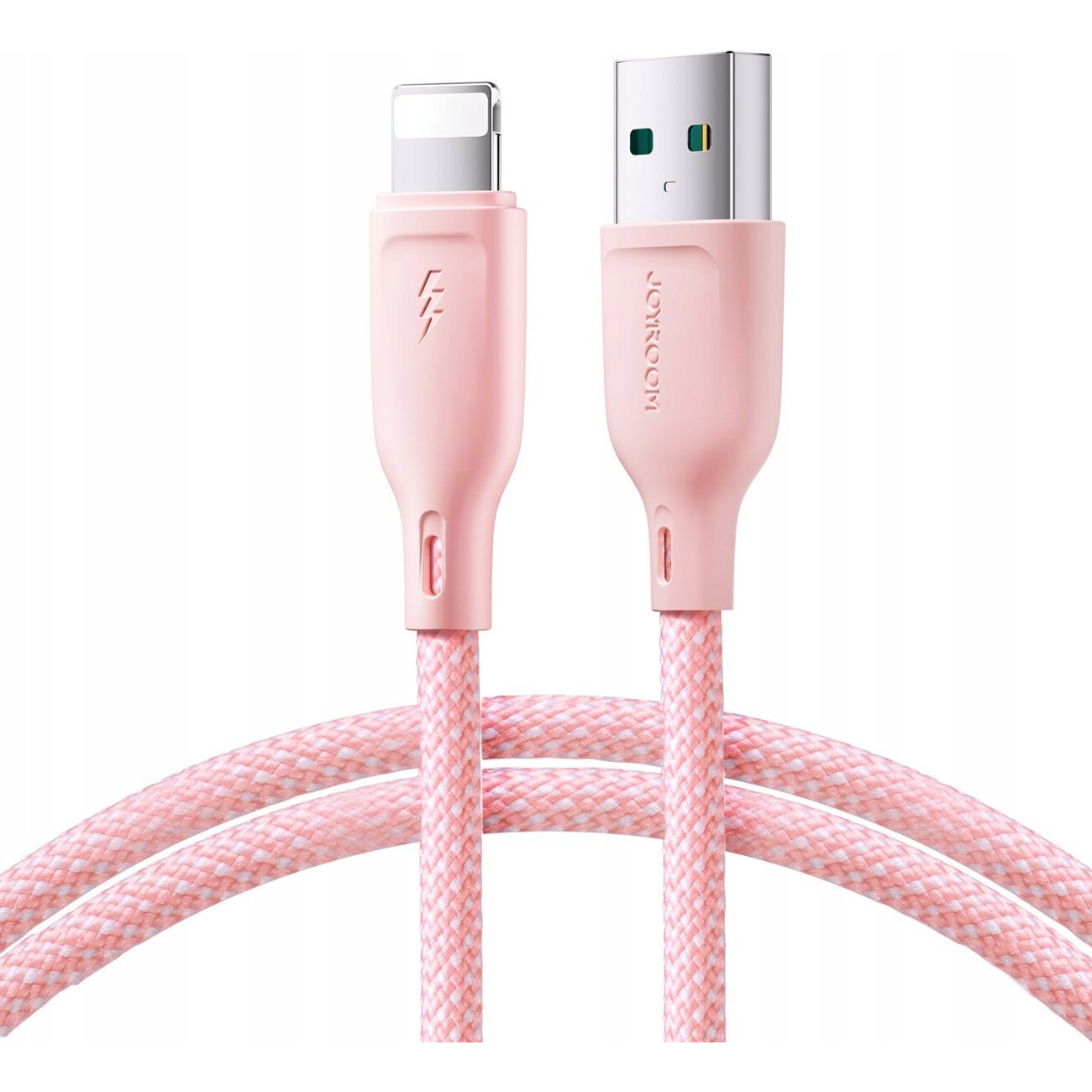 Joyroom Multi-Color Series SA34-AL3 USB-A/Lightning 3A Kábel 1 m-Rózsaszín (JYR792)