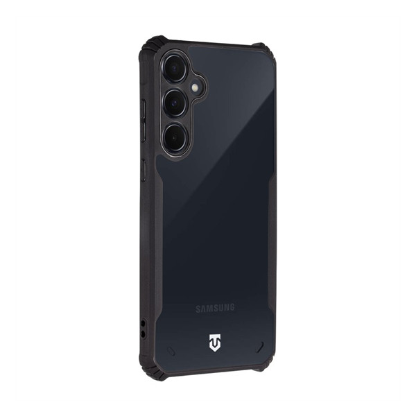 Samsung Galaxy A55 5G SM-A556B, Szilikon tok, közepesen ütésálló, légpárnás sarok, Tactical Quantum Stealth, átlátszó/fekete