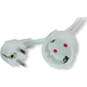 VALUE Schutzkontakt-Verlngerungskabel, 230VAC, wei, 5 m