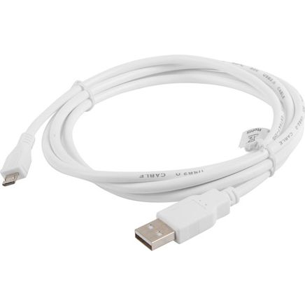Lanberg USB 2.0 kabel micro AM-MBM5P, 1 m, bílý