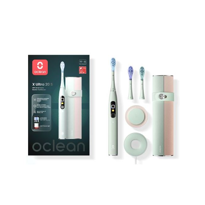Oclean X Ultra 20 S Wifi Smart Elektromos Fogkefe Szett Zöld (557091)
