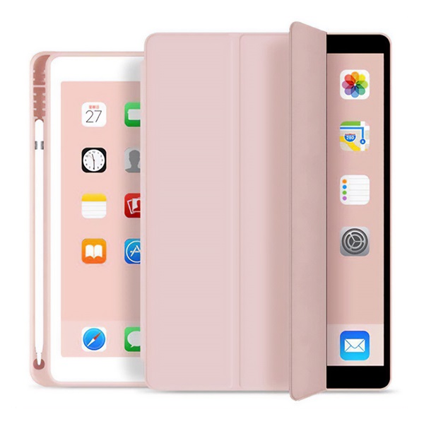 gigapack Tok álló, bőr hatású (aktív FLIP, oldalra nyíló, TRIFOLD, asztali tartó, ceruza tartó) RÓZSASZÍN Apple IPAD Air 11 (2025) / IPAD Pro 11 (2022) / IPAD Pro 11 (2021) " csomagolás" (GP-129273)