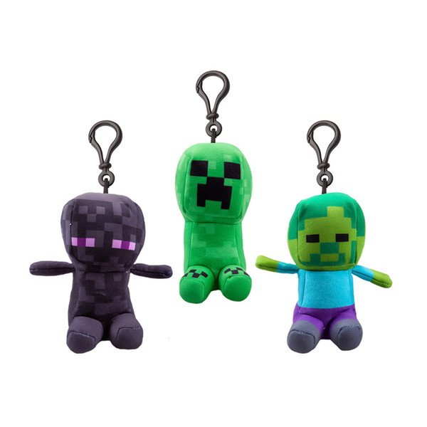 Minecraft plüss kulcstartó 13 cm figurával, 3 féle