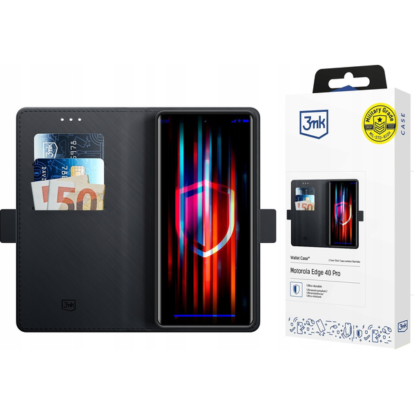 Flipové pouzdro 3mk pro Motorola Edge 40 Pro, černé