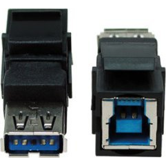 BACHMANN Keystone USB 3.0 Kupplung B/A Buchse-Buchse schwarz