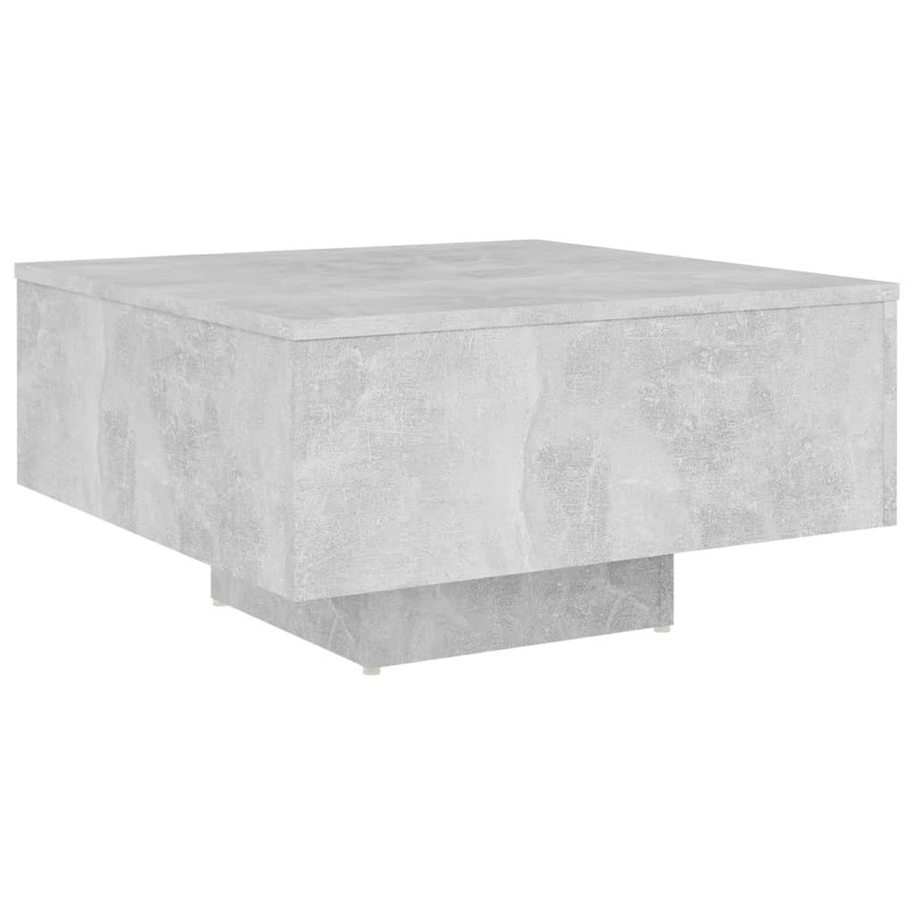 betonszürke forgácslap dohányzóasztal 60 x 60 x 31,5 cm (806889)
