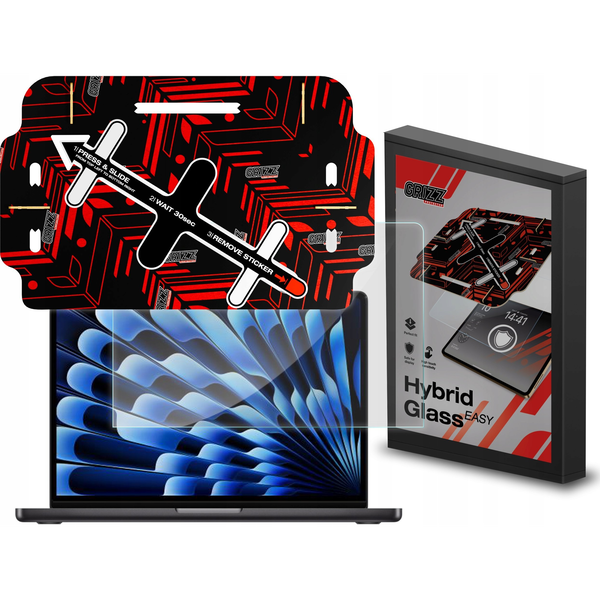 Filtr GrizzGlass Szkło hybrydowe GrizzGlass HybridGlass Easy do Apple MacBook Air 15" 2024