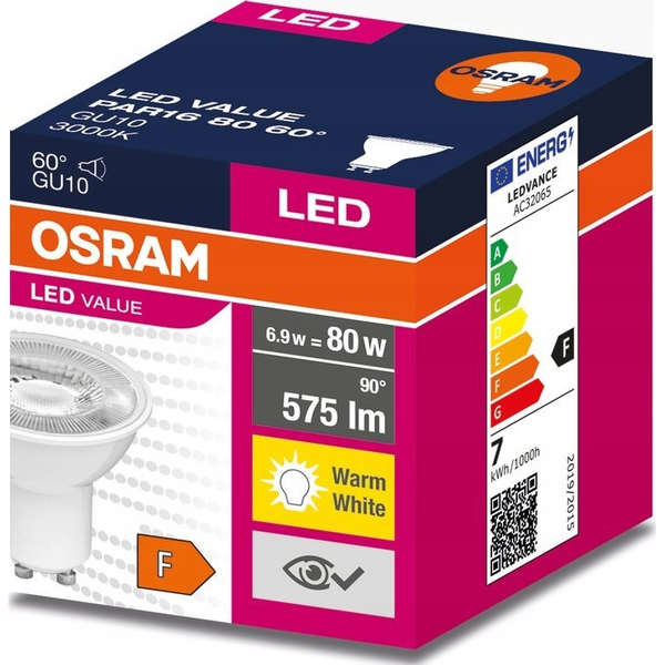 LED žárovka Osram GU10 6,9 W 3000 K 575 lm