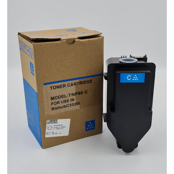 IK Рециклиран MINOLTA C3320i TNP80C Тонер Cyan 9000 страници