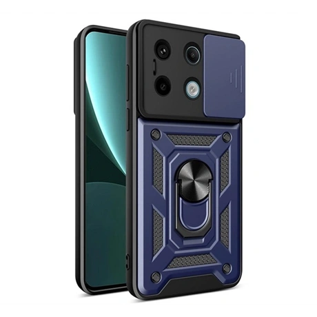 Defender szilikon telefonvédő (ütésállóság, tartógyűrű, kameravédő) SÖTÉTKÉK Xiaomi Poco X6 / Redmi Note 13 Pro 5G "Gigapack csomagolás" (GP-153705)
