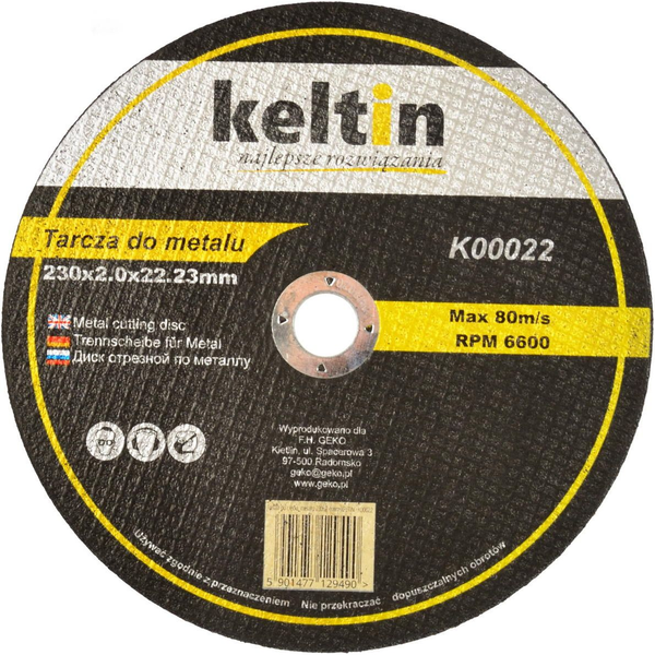  Geko Tarcza do cięcia metalu 230x2.0mm (K00022)