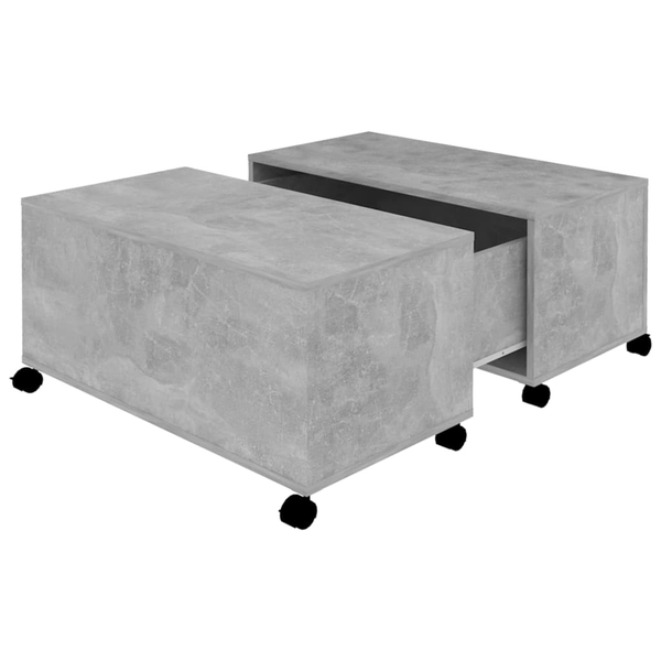 Măsuță de cafea, gri beton , 75x75x38 cm, lemn prelucrat