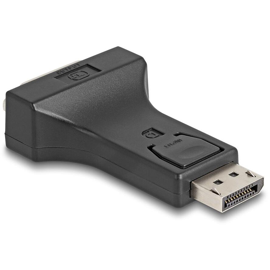 Delock Adapter DisplayPort 1.1-dugós csatlakozó DVI-csatlakozóhüvely passzív fekete (66615)