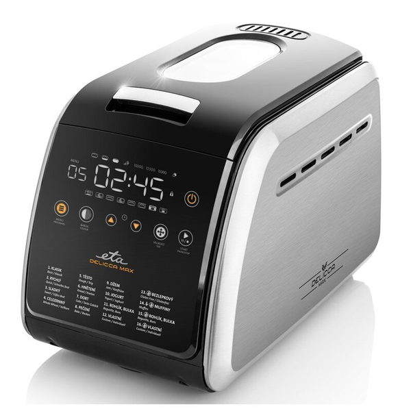 Хлебопекарна ETA Delicca II Max 7149 90040, 850W, 16 програми, капацитет 1,5 kg, неръждаема стомана